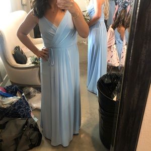 David’s Bridal Georgette Bridesmaid Wrap Dress